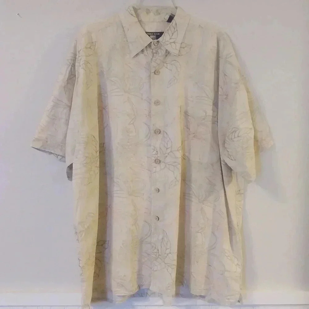 World Island Outdoors Hawaiian Dad Shirt‎